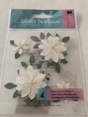 Jolee’s Boutique Sticker 3D FLOWERS VANILLA FLOWERS VELLUM AND PAPER FLOWERS
