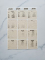 2023, 2024, or 2025 Micro Calendar Stickers for Planners and Journals