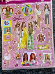 Lovely 10 Sheets of Barbie & Things Stickers 8″ X 10″ Sheet Pink