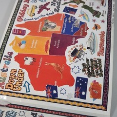 Vintage NRN Designs Australia Country Travel Sticker Roll Lot of 45 Large Sheets