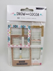 CR5 Crate Paper Snow And Cocoa 12 Christmas Frames Scrapbooking Embellishments