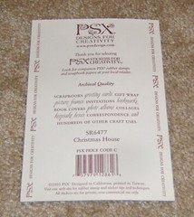 PSX Designs Collectible Sticker Sheet ~ Christmas House…Very RHTF