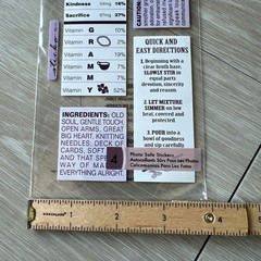 Grandmother Ingredients Sticker Sheet Sticko