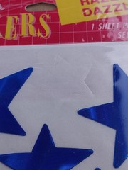 Vintage 80s Stickers Hallmark Razzle Dazzle Stars 1 Sheet