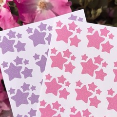Glitter Star Sticker Sheet! – 0.25 to 0.75 inch