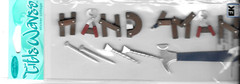 Handyman DIY Tools Hammer Nails Screws Helper Dad Contractor Title Wave Stickers