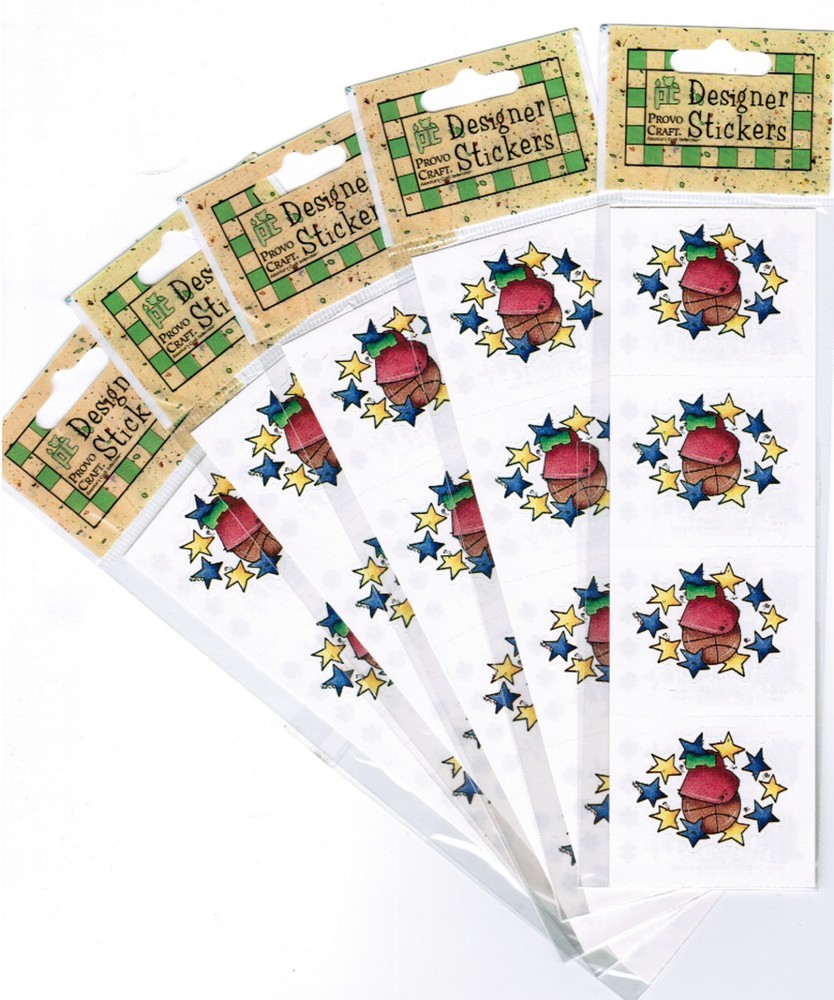 40 Small Sheets PROVO Craft Basketball Scrapbook Stickers 5 NEW packs