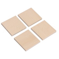 40x Square Wooden Sheet Unfinished for DIY Crafts Painting Engraving Pyrography