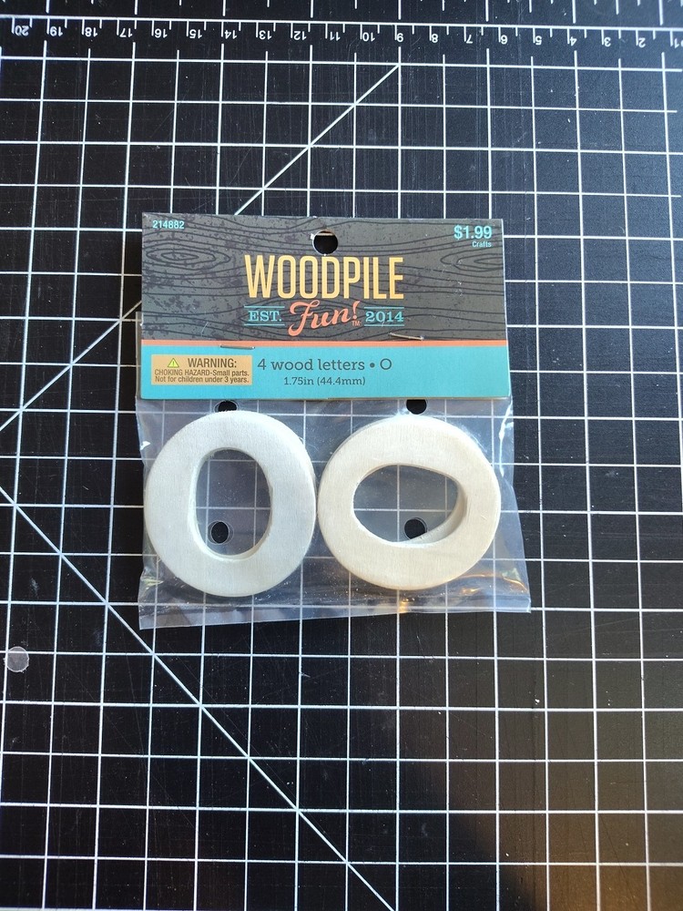 Hobby Lobby Woodpile 1.75” Wood Letters (4 Pieces Of Letter O) Still Sealed New
