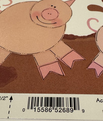 EK Success Scrapbook Title Over-all Little Piggy Pig Farm Country EKOV/161 NEW