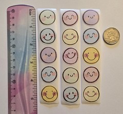20 Cute Happy Face Stickers Pastel Smiley Face Stickers Reward Stickers For Kids