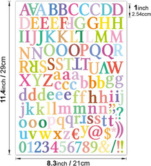 10 Sheets 1320 Alphabet Stickers Letter Sticker Vinyl Self-Adhesive Number Vinyl