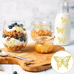 Golden Butterfly Sticker For Glass Plastic Metal Surfaces Students Teachers Use