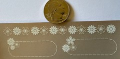 WHITE MEMORABLE Rub-On Transfers(4-1/2”x 7-3/4”)Flower •Happiness•Card Making•