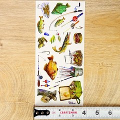 Violette Stickers – Fishing – Retro Vintage Fish, Nature, & Lake Sticker Sheet