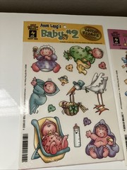 7 Lot Vintage Stickers Barbie 2000, Annie Langs 2001 And SandyLion Unknown Date