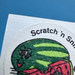 3M Murple Character Single Watermelon Matte vintage 80s scratch & sniff sticker