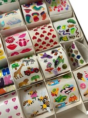 Vintage Sandylion Sticker Safari Box Design Set In Original Box Not Complete