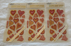 New Lot of 8 Vellum Stickers Sticko Hearts Butterfly Planner Valentine’s
