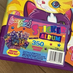 VTG Lisa Frank My Sticker Collection 3 Ring Binder Kitten Bubbles w/Stickers