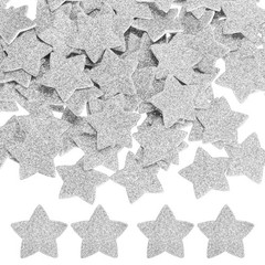 1.8″x1.8″ Star Foam Stickers, 60Pcs EVA Glitters Foam Shape Sticker, Silver