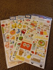 Crafts 13″ Chipboard Stickers Lot 5 Summer Theme Flowers Beach Water Sunshine