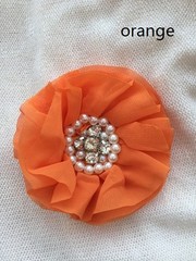 DIY LARGE Parisian Chiffon Flower with Pearl & Rhinestone Embellishment