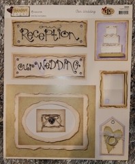 Wedding Scrapbook Packet Stickers Border Background Papers Add Ons LOT