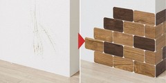 Cogit Wall Stickers, Dark Brown x Light Brown, 200 sheets (100 sheets of each co