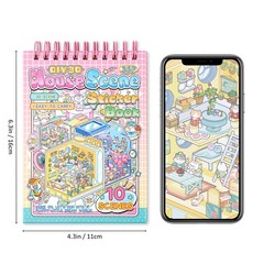 10 Sets DIY 3D House Stickers, Scene Miniature Sticker