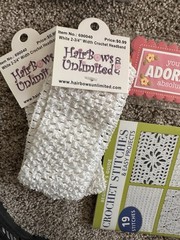 Lot Of Craft Scrapbook Items Headbands Laser Cut Embellishments Stickers Fabric