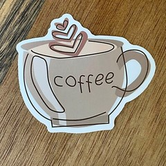 COFFEE Stickers, 20pcs, cafe, coffee lovers beverage, decals, FREE Shipping*