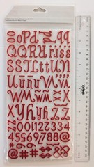 Red Glitter Foam Alphabet Letters & Numbers Scrapbook Stickers The Paper Studio