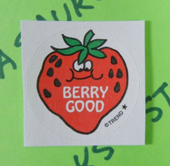 Strawberry Scented Berry Good Trend Scratch & Sniff Retro Sticker