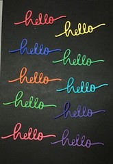 «hello» lowercase word die cut embellishments Choose Color 10 pcs 3/4” x 2-1/2”