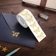 Golden Butterfly Sticker For Glass Plastic Metal Surfaces Students Teachers Use