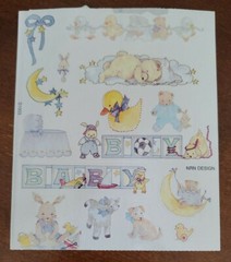 3 NRN Design sticker sheets, BABY themed, babies, teddy bears, ducks, bunnies