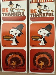 Peanuts Snoopy Fall Autumn Thanksgiving Stickers Sticker Sheet Scrapbook Schulz