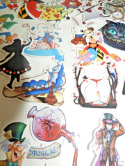 Alice in Wonderland Sticker Lot of 42 Scrapbooking Junk Journal Crafts
