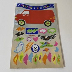 Vintage Sandylion 1990 Stickers Design A Van Metallic Maxi Activity Sheet