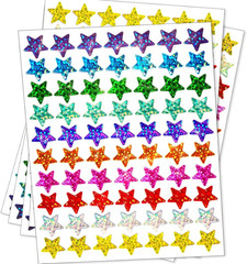 2100 Pcs Star Stickers for Kids Reward, Foil Star Stickers, Holographic Rainbow