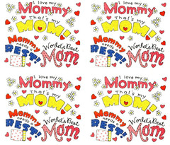 Frances Meyer MOM Worlds Best Mommy Scrapbook Stickers! 4 Sheets