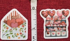 50pc PINK/RED VALENTINE’S WATERPROOF VINYL STICKERS/DECALS