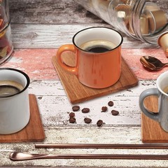 26 Pieces Unfinished Wood Coasters, 4 Inch Square Acacia Wooden Coasters for …