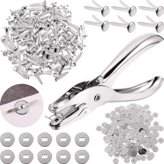 100 Pieces Brass Paper Fasteners Paper Brads, and 300 Pieces Washers with Hole P