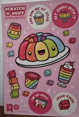Pipsticks Scratch and Sniff Stickers «Strawberry» Scent, May 2023 Jello Theme