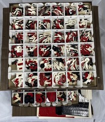 DIE CUT ALPHABET LETTERS & NUMBERS 2″, 1 1/4″ & 3/4″ W/ CASE & CARDSTOCK VINTAGE