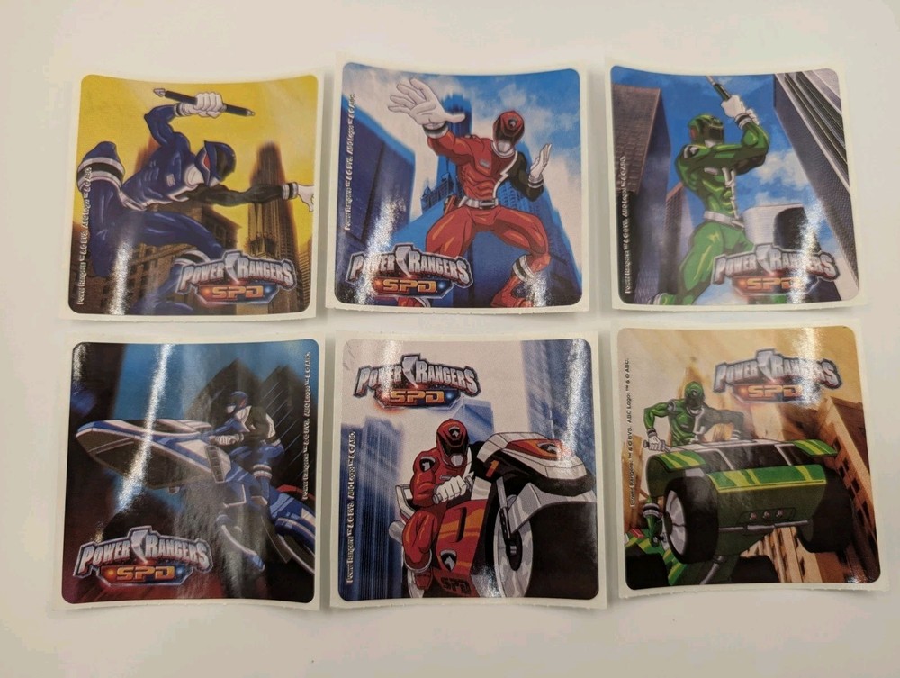 Sandy Lion Power Rangers Vintage Sticker Set Of 6 Pediatric Office Hospital Kids