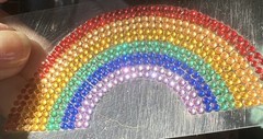 Rainbow Rhinestone Stickers Self Adhesive Crystal Crafts Gems Pack Of 10 3 Avail
