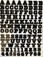 BLACK 3/4” ALPHABET Stickers(2 sheet)Making Memories•Letters •Numbers•Words•